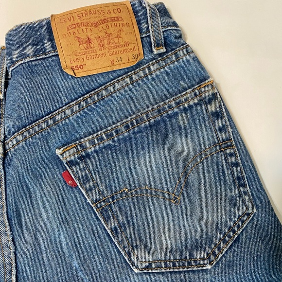 Levi’s 550 Relxed Fit Distressed Denim Jeans 34x30 - Picture 12 of 14